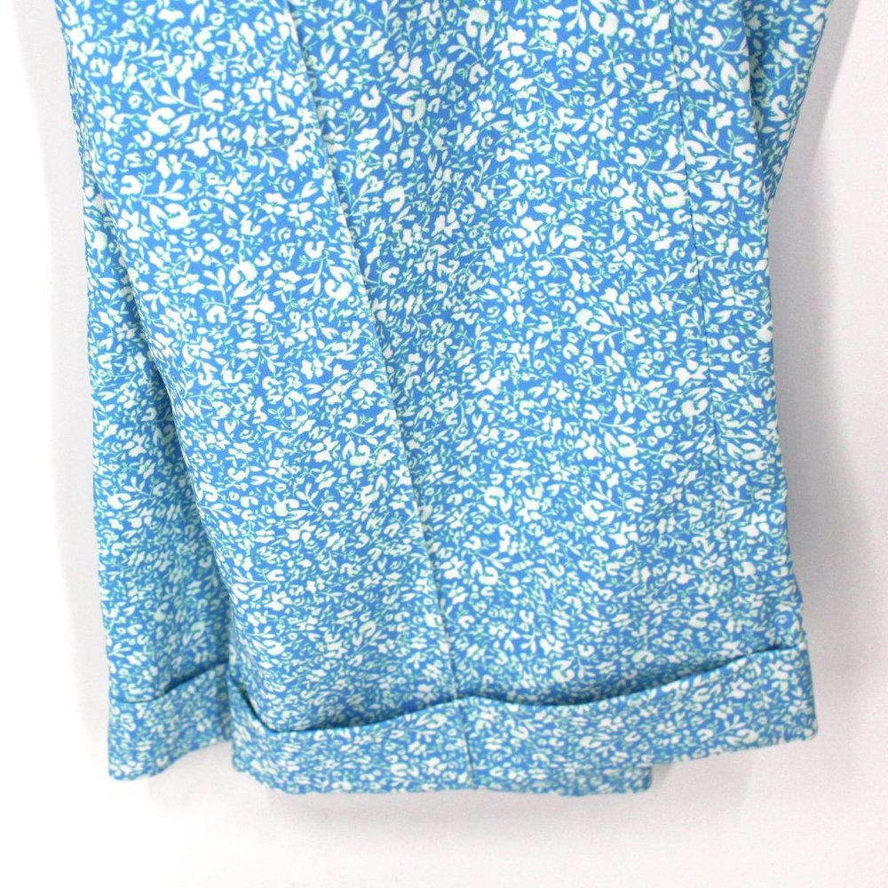 Jonathan Simkhai Owen Ditsy Blue White Floral Crepe Jumpsuit Pants 4 NWT - Picture 4 of 11